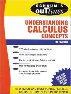 Immagine del venditore per Schaum's Outline of Understanding Calculus Concepts venduto da Bay State Book Company