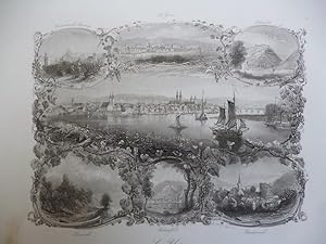 Von der Verkäuferin bzw. dem Verkäufer bereitgestelltes Bild für Orig. Stahlstich Der Rhein - Souvenirblatt - Vielansicht - Rheinland-Pfalz A Carse del. et sc. zum Verkauf durch Allgäuer Online Antiquariat