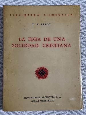 Image du vendeur pour La idea de una sociedad cristiana mis en vente par comprolibros.es