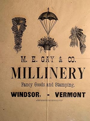 [Vermont] M.E. Gay & Co. Millinery Advertisement