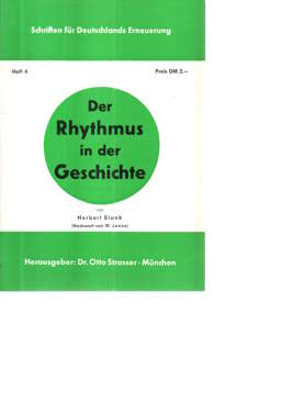 Seller image for Der Rhythmus in der Geschichte. Heft 4. for sale by Leonardu