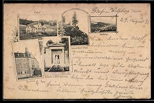 Von der Verkäuferin bzw. dem Verkäufer bereitgestelltes Bild für Vorläufer-Ansichtskarte Wolfsberg /Kärnten, 1895, Krahof, Grabstätte der Familie Heyrowsky, Richard Wagner-Felsen zum Verkauf durch Bartko-Reher