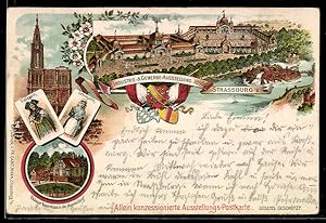 Von der Verkäuferin bzw. dem Verkäufer bereitgestelltes Bild für Vorläufer-Lithographie Strassburg i. E., Industrie- und Gewerbe-Ausstellung 1895, Elsässer Bauernhaus zum Verkauf durch Bartko-Reher