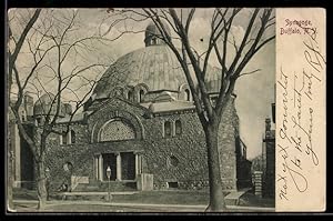 Von der Verkäuferin bzw. dem Verkäufer bereitgestelltes Bild für Postcard Buffalo, NJ, Aussenansicht der Synagoge zum Verkauf durch Bartko-Reher