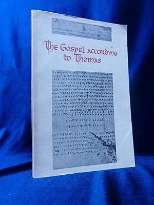 Seller image for THE GOSPEL ACCORDING TO THOMAS. COPTIC TEXT ESTABLISHED AND TRANSLATED. for sale by Gage Postal Books