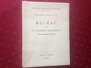 Von der Verkäuferin bzw. dem Verkäufer bereitgestelltes Bild für BALZAC et la musique religieuse . avec documents inédits . zum Verkauf durch Lecapricorne