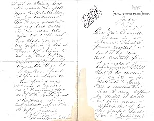 Image du vendeur pour [Grace Le Baron Upham, children's writer] Autograph Letter Signed "Grace Le Baron Upham" to a "Mr. Clarke" (Boston Bookseller, William Butler Clarke) congratulating him "upon [his] forty eight years in the Book Trade. mis en vente par Richard M. Ford Ltd
