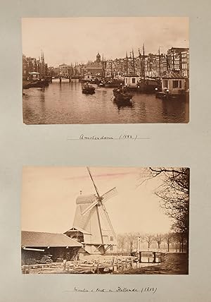 Image du vendeur pour Album de photographies originales de Théodore Morin, de 1875 à 1890 : photos de voyages (dont Thoune, Lucerne, Rhigi, Florence, Gêne, Turin, Nice, Cannes, Monaco, Amsterdam, Versailles, Baden, Schwarzenbach, Genève, Venise, Ragaz, St Jean de Luz, Martigny, Interlaken, Toulon, Hyères, Menton, Diablerets, Sepey, Sion, mayens de Sion, Chillon, Pissevache, Giesbach, Biarritz, Bordeaux, Paris) mis en vente par Librairie Jullien