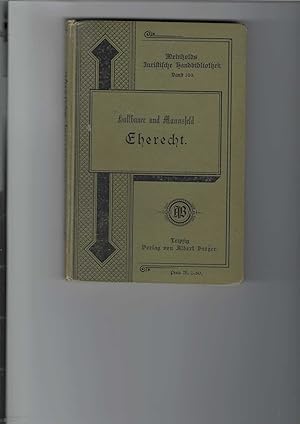 Seller image for Das neue Eherecht des Deutschen B�rgerlichen Gesetzbuches. Eine gemeinverst�ndliche Darstellung der Vorschriften �ber Schlie�ung und Trennung der Ehe und die rechtlichen Beziehungen der Eheleute zu einander und zu dritten Personen. for sale by Antiquariat Frank Dahms