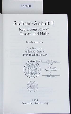 Immagine del venditore per Sachsen-Anhalt. RegierungsbezirkeDessau und Halle. venduto da Antiquariat Bookfarm