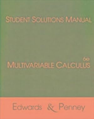 Immagine del venditore per Student Solutions Manual for Multivariable Calculus venduto da AHA-BUCH GmbH