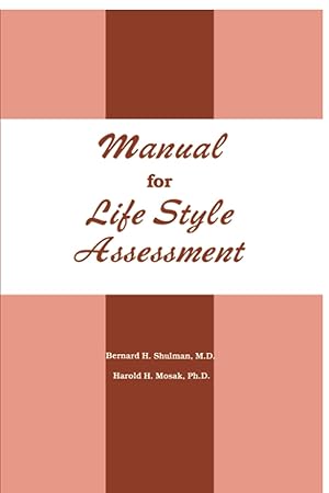 Immagine del venditore per Manual For Life Style Assessment venduto da Zoom Books Company
