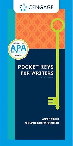 Seller image for Pocket Keys for Writers with APA Updates, Spiral bound Version (Keys for Writers Series) for sale by Goodwill