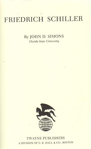 Image du vendeur pour Friedrich Schiller (Twayne's World Authors Series, No. 603, Germany) mis en vente par Fables Books