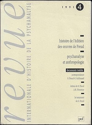 Image du vendeur pour Revue Internationale d'histoire de la PSYCHANALYSE - histoire de l'édition des Oeuvres de FREUD mis en vente par Liseronsblancs