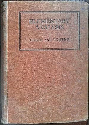 Imagen del vendedor de Elementary Analysis a la venta por Hanselled Books