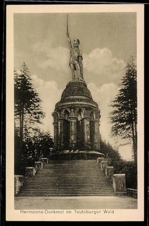 Bild des Verk�ufers f�r Ansichtskarte Detmold, Hermanns-Denkmal im Teutoburger Wald zum Verkauf von Bartko-Reher