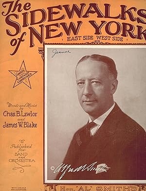 Seller image for The Sidewalks of New York East Side West Side - Alfred Smith Cover - Al Smith's Campaign Song - Vintage Sheet Music for sale by Turtle Creek Books and Sheet Music