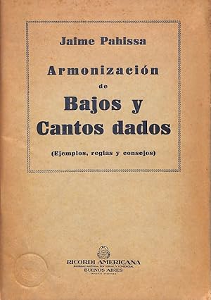 Seller image for Armonización de Bajos y Cantos Dados. (Ejemplos, Reglas y Consejos) for sale by Llibres de Companyia