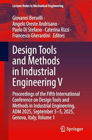 Imagen del vendedor de Design Tools and Methods in Industrial Engineering V a la venta por buchversandmimpf2000