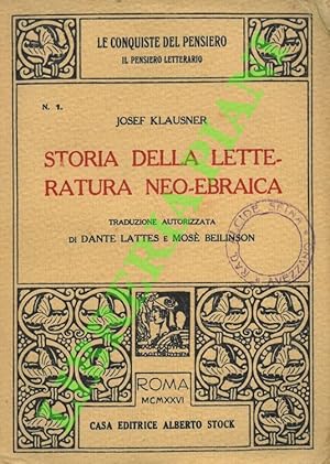 Storia della letteratura neo-ebraica.