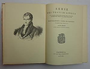 Seller image for SERIE DEI TESTI DI LINGUA e di altre opere importanti nella italiana letteratura scritte dal secolo XIV al XIX for sale by Libreria BACBUC - Studio bibliografico