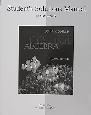 Imagen del vendedor de Student Solutions Manual for College Algebra a la venta por -OnTimeBooks-