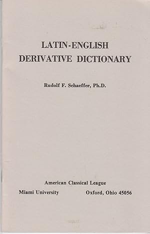 Von der Verkäuferin bzw. dem Verkäufer bereitgestelltes Bild für Latin English Derivative Dictionary zum Verkauf durch -OnTimeBooks-