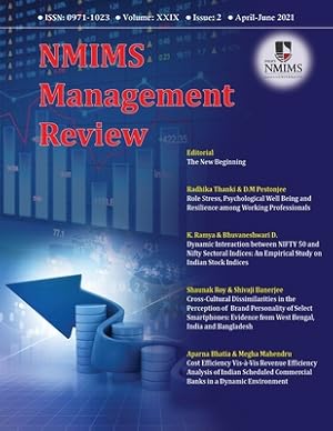 Imagen del vendedor de NMIMS Management Review - April-June 2021 (Paperback or Softback) a la venta por BargainBookStores