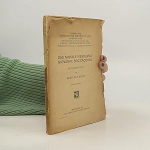 Imagen del vendedor de Das Ninfale Fiesolano Giovanni Boccaccios a la venta por Bookbot