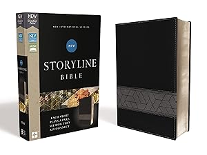 Seller image for NIV, Storyline Bible, Leathersoft, Black, Comfort Print: Each Story Plays a Part. See How They All Connect. for sale by Goodwill Books