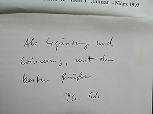 Bild des Verk�ufers f�r Signierter Sonderdruck: Rezension zu Eduard Zwierlein: Die Idee einer philosophischen Anthropologie bei Paul Ludwig Landsberg /// Autogramm Autograph signiert signed signee zum Verkauf von Wimbauer Buchversand