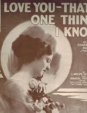 Image du vendeur pour I Love You - That's One Thing I Know - Ethel Phillips Cover - Vintage Sheet Music mis en vente par Turtle Creek Books and Sheet Music