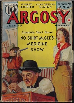 Seller image for ARGOSY Weekly: July 23, 1938 ("Three Against the Stars"; "No Shirt McGee's Medicine Show"; "The Invasion of America") for sale by Books from the Crypt