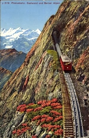Ansichtskarte / Postkarte Kanton Luzern Schweiz, Pilatusbahn, Eselwand, Berner Alpen