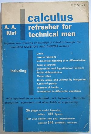 Seller image for Calculus Refresher (Dover Books on Mathematics) for sale by Zoom Books Company