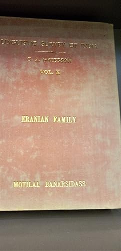 Image du vendeur pour Kalpaz Publications Linguistic Survey of India Volume ?X Eranian Family mis en vente par Asano Bookshop
