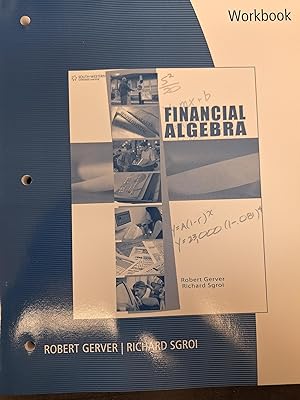 Imagen del vendedor de Workbook for Gerver/Sgroi's Financial Algebra a la venta por Zoom Books East