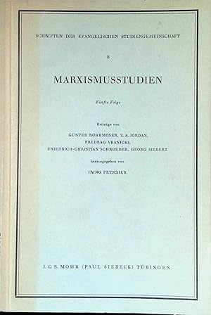 Imagen del vendedor de Marxismusstudien; Schriften der evangelischen Studiengemeinschaft, F�nfte Folge. a la venta por books4less (Versandantiquariat Petra Gros GmbH & Co. KG)
