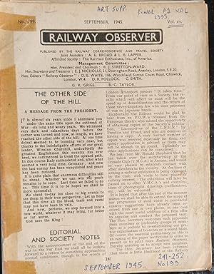 Imagen del vendedor de Railway Observer September 1945 No.199 que vende Shore Books