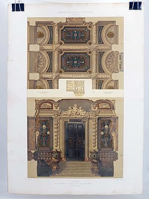 Seller image for ARCHITECTURE PRIVÉE AU XIX SIECLE V.II S.2 Lám. 7-8. RESIDENCIA PRIVADA, EN EL PARQUE MONCEAUX, EN P for sale by Libros Fugitivos