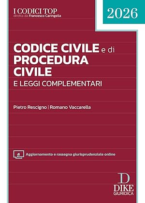 Immagine del venditore per Codice civile e di procedura civile e leggi complementari 2026. Con aggiornamento e rassegna giurisprudenziale online venduto da Libro Co. Italia Srl