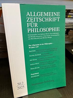 Immagine del venditore per Allgemeine Zeitschrift f�r Philosophie Heft 50.2/2025 Das Allgemeine in der Philosophie 50 Jahre AZP. venduto da Antiquariat Hecht