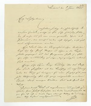 Seller image for Letter signed ("G"). for sale by Antiquariat INLIBRIS Gilhofer Nfg. GmbH