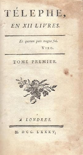 Immagine del venditore per T�lephe, en XII livres. En 2 tomes reli�s venduto da Librairie Diona