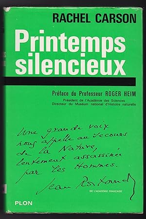 Seller image for Printemps silencieux. Préface du Professeur Roher HEIM for sale by Aparté