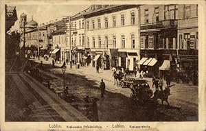 Imagen del vendedor de Ansichtskarte / Postkarte Lublin Polen, Krakauer Straße que vende akpool.de - akpool GmbH