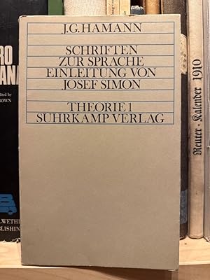Von der Verkäuferin bzw. dem Verkäufer bereitgestelltes Bild für Schriften zur Sprache. Einleitung und Anmerkungen von Josef Simon. zum Verkauf durch PlanetderBuecher