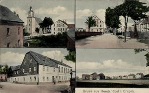 Imagen del vendedor de Ansichtskarte / Postkarte Hundshübel Stützengrün im Erzgebirge, Teilansichten, Straßenpartie, Gebäude que vende akpool.de - akpool GmbH