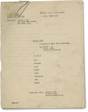 Immagine del venditore per Wall of Lies (Original screenplay for an unproduced television movie) venduto da Royal Books, Inc., ABAA